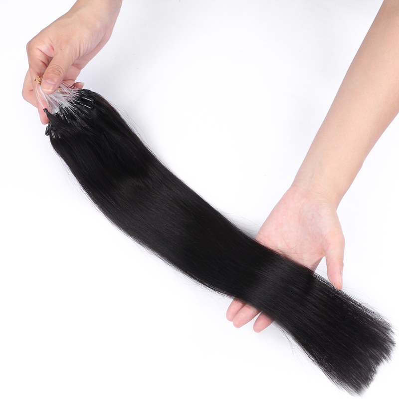 12A Micro Ring Hair Extensions Natural Color Remy Virgin Hair Easy Micro Loop Hair For Women